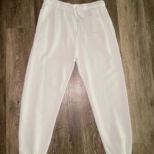 Taupe/Gray Ribbed Jogger Sweat Pants